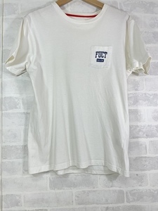 FUCT ファクト 半袖 Tシャツ ポケT size:M ホワイト MH0221021010