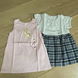 新品未使用　 無印良品　 女の子ワンピース　size80 ２枚セット