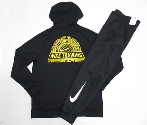 NIKEsa-ma Zip Parker pants setup black yellow XL Nike training wear fleece top and bottom set CV7734-010 932258-010