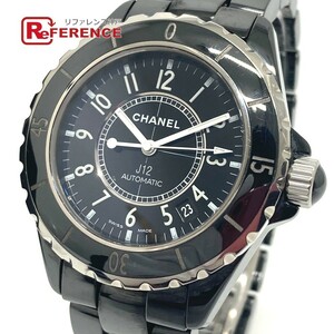 CHANEL シャネル H0685 J12 自動巻き デイト 腕時計 セラミック ブラック メンズ【中古】