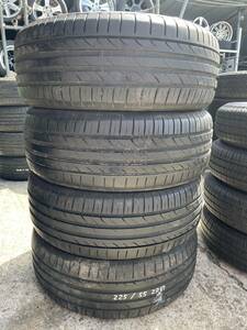 G0008　225/55R17　101W　バリ山　2021年　ROTLLA　アテンザ　アルファード等　格安　良品　4本