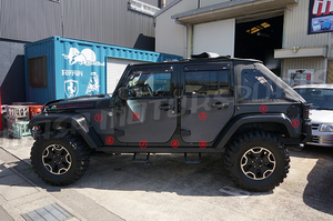 WRANGLER JEEP 2007y-2018y 3代目ジープラングラーアンリミテッド フェンダーパネル＆ドアパネルDIYカスタムカーボンシート 外装パーツ