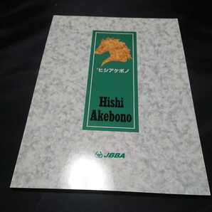 JBBA ヒシアケボノ 種牡馬パンフレット 角田晃一騎手 送料無料