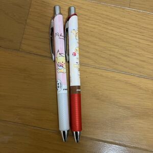 ポケモン　ピカチュウ　ボールペン　2本セット　赤　ピンク　黒　ぺんてる　0.5 新品　未使用