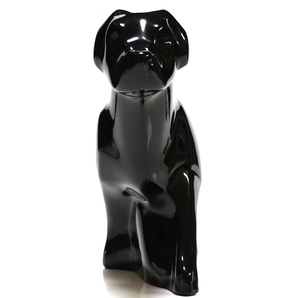 バカラ (BACCARAT) 稀少 大型作品 ブラッククリスタルガラス製 ラブラドール 18.5cm!! 1kg! 犬 フィギュリン 黒 オブジェ 置物 ドッグ 猫の画像3