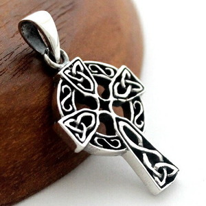  Cross 10 character . Celt Celt 10 character silver 925 pendant top pen top Christian silver pendant 