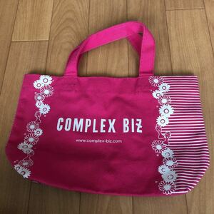 COMPLEX BIZ コンプレックス　ビズ　エコバッグ トートバッグ 非売品　ピンク　バッグ　アクセサリーショッピングバッグ