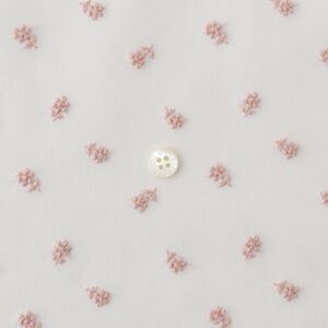 3m C&Sオリジナルmi-flowerの刺しゅう ホワイトにグレイッシュピンク