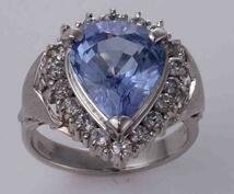 ☆美色サファイア5.66ct+ダイア0.97ctのPt900製12号リング・11.1g/IP-5190_画像5