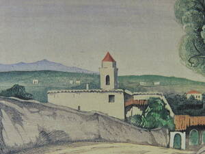 Art hand Auction Kiyoshi Hasegawa, Landschaft von Cagnes (Kirche von Cagnes) Unvollendet, Aus einem seltenen Kunstbuch, Neuer hochwertiger Rahmen, matt gerahmt, Kostenloser Versand, Japanischer Maler, Meister, Malerei, Ölgemälde, Natur, Landschaftsmalerei