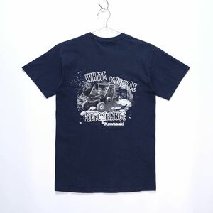 【送料無料】Kawasaki(カワサキ)/TERYX WHITE KNUCKLE PERFORMANCE T-SHIRT/テリックス Tシャツ/4輪バギー/オフロード/ネイビー/Sサイズ