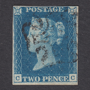 [ England ]1840 year SG#4/6(DS5) pence blue used Classic stamp (DamgmW87_d)