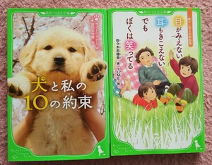 目がみえない耳もきこえない でも ぼくは笑ってる。犬と私の10の約束。角川つばさ文庫。2冊