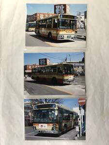 【バス写真】[1596]神奈川中央交通 バス写真 ３枚 Lサイズ、バスファンの方へ、お子様へ