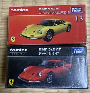 新品未開封 2台セット トミカプレミアム No.13 フェラーリ ディーノ 246 GT 発売記念仕様 通常 初回限定 tomica Ferrari DINO トミーモール