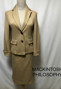 最終価格　マッキントッシュフィロソフィー　セットアップスーツ　入学式スーツ　入園式スーツ　ベージュスーツ　36スーツ　Sスーツ