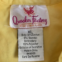 【人気】Quacker Factory 花柄 蝶 総刺繍 スタンドカラー ジップジャケット スパンコール ラインストーン ストレッチ イエロー XL/A4175_画像7