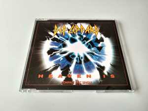 【UK盤MAXI】Def Leppard / Heaven Is MAXI CD BLUDGEON RIFFOLA LEPCD9 93年,She's Too Tough,Elected(LIVE),Let's Get Rocked(LIVE)収録