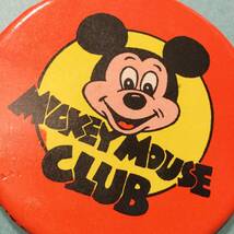 ミッキーマウス クラブ 缶バッジ 1980's デッドストック MICKEY MOUSE CLUB DISNEY ディズニー 缶バッヂ カン バッジ バッヂ 昭和 レトロ _画像2