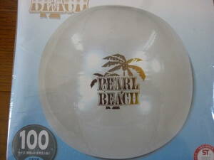  prompt decision * new goods unused * rare! super huge! 100cm pearl white large beach ball super huge beach ball beach ball 
