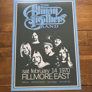 ポスター★オールマン・ブラザーズ・バンド 1970年 フィルモアイースト コンサート★The Allman Brothers Band★