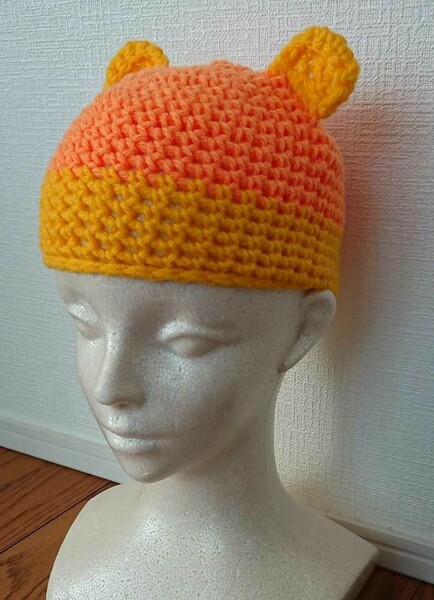 ハンドメイド 手編み帽子 子供用 ニット帽