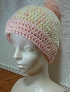 ハンドメイド 手編み帽子