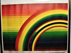 ☆B1ポスター★靉嘔 アイ・オー・RAINBOW/1976★跡見学園女子大学短期大学学園祭★サイズ76.2cm×56.3cm★