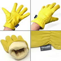 NAPA GLOVE 【800TL】Sサイズ　鹿革ショート/シンサレート冬用(ゴールド）ナパグローブ　イエロー　バイク　アウトドア_画像5