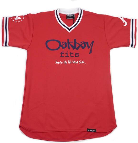 Oakbay Fits オークベイ PRINT JERSEY 半袖 フットボール ジャージ (レッド) (XXL) [並行輸入品]