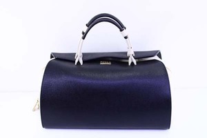 ★FURLA フルラ VENUS 2WAYショルダーバッグ バイカラー レザー ブラック×ホワイト【10471728】