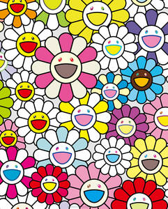 国内正規店購入 300枚限定 kaikaikiki Zingaro 村上隆ポスター 小さなお花の絵:ピンクや紫やいろんな色 新品未開封
