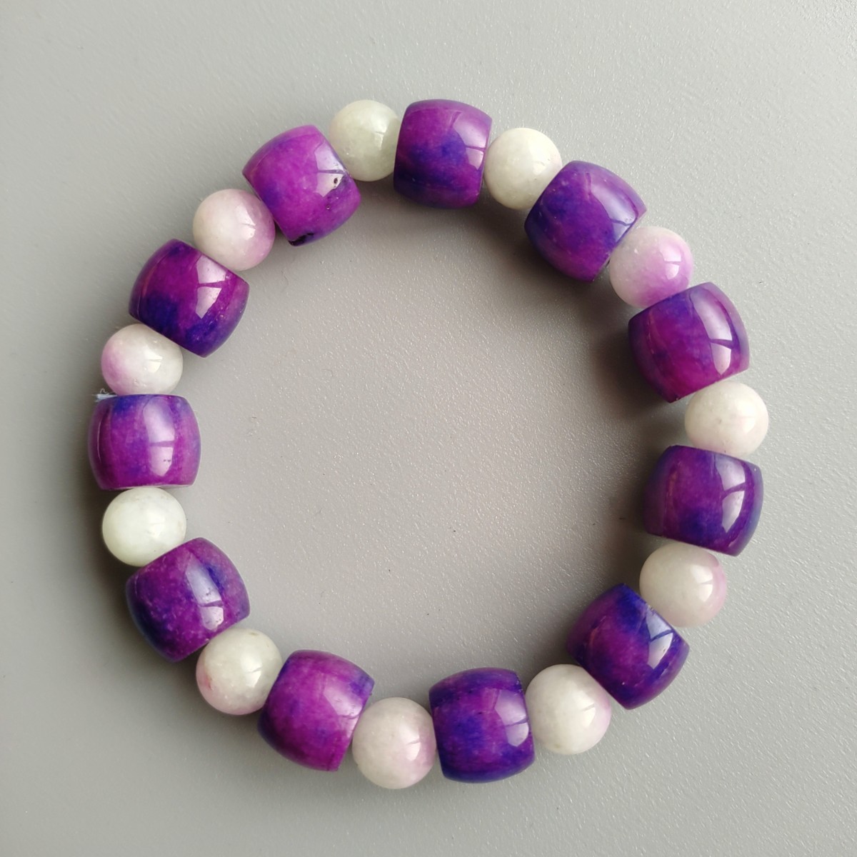 希少、鑑別済天然紫スギライト約16mm珠を使用した天然石ビーズの