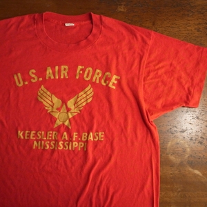 80s ヴィンテージ U.S.AIR FORCE エアフォース ロゴ Tシャツ L / 米軍 空軍　+