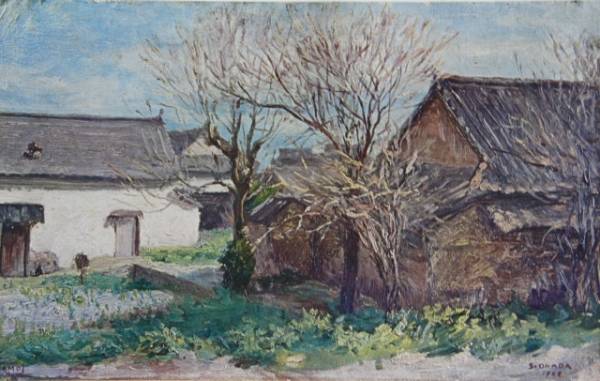 Saburosuke Okada, Spring in Shinano, Limited edition, rare large-format collotype, Shinshu Masterpieces, Brand new with high-quality frame, free shipping, Painting, Oil painting, Nature, Landscape painting
