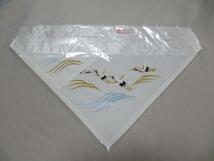 新古品　三角打敷　夏用の絽　刺繍で鶴の柄　折り畳んで良ければレターパックプラス可 0306G1Q_画像1