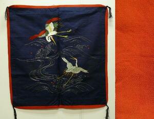 .. thing crane. Japan embroidery Edo .. reverse side. ..0523G3r