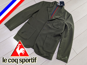 ◆新品 le coq sportif ルコック ニットジャージ 3B テーラードジャケット M 定価27,500円 カーキオリーブ サイクリングデザイン 自転車