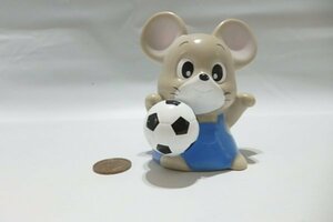 ★J675☆JA貯金　貯金箱　ねずみ　サッカー　ネズミ☆農協　動物　干支