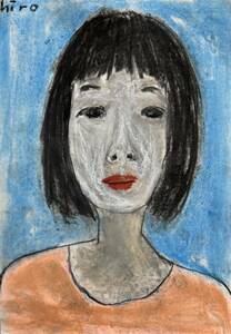 Art hand Auction 絵描きhiro C｢思想｣, 美術品, 絵画, パステル画, クレヨン画