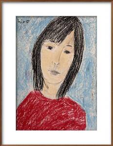 Art hand Auction 艺术家 Hiro C 当风吹来 Ave Maria(黄杨木风格), 艺术品, 绘画, 粉彩画, 蜡笔画