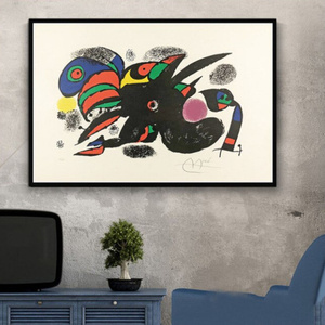【最安保証】C1273 Joan Miro ジョアン・ミロ キャンバスアートポスター 50×70cm 海外製 枠なし インテリア 雑貨 A