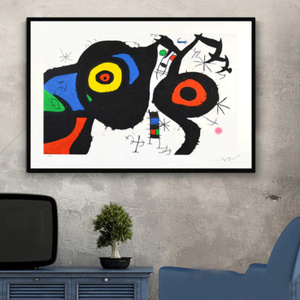 【最安保証】C1276 Joan Miro ジョアン・ミロ キャンバスアートポスター 50×70cm 海外製 枠なし インテリア 雑貨 D