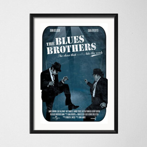 【最安保証】C1191 ブルースブラザーズ the blues brothers　キャンバスポスター 50×70cm アート　プリント　枠なし　海外製 A