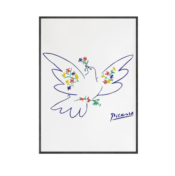[Гарантия лучшей цены] C1422 Пабло Пикассо Пикассо Картина с птицами Печать на холсте Плакат 50x70 см Импорт за границу без рамки, печатный материал, плакат, другие