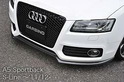 ga ruby no Audi A5 Sportback S-Line previous term front lip spoiler FRP