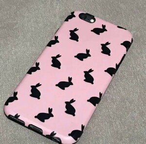 【特別価格】 iphone6ケース iPhoneケース ピンク 黒うさぎ ピンクでかわいい スマホケース