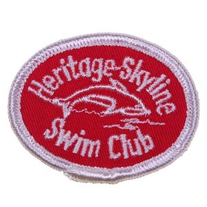 DF120 Heritage Skyline Swim Club ワッペン パッチ ロゴ エンブレム アメリカ 米国 USA 輸入雑貨 動物 アニマル イルカ 刺繍