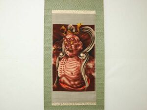 Art hand Auction 幛, 金刚力士雕像, 丝绸, 佛教艺术, 佛像, 佛教绘画, 金刚力, 绘画, 日本画, 人, 菩萨