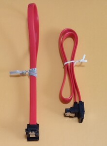 SATA III 6GB シリアルATAケーブル 片方ラッチ付きL型(上向き) 35cm 45cm 2本
